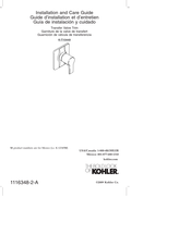 Kohler Singulier K-T10449 Installation And Care Manual