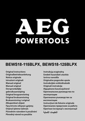 Aeg BEWS18-115BLPX Original Instructions Manual