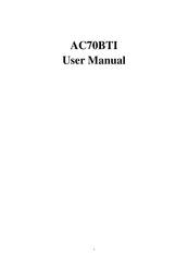 Archos AC70BTI User Manual