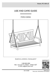 Jack-Post JPC-809-JE Use And Care Manual