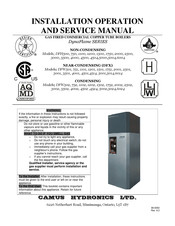 Camus Hydronics DFH750 Installation, Operation And Service Manual
