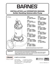 Crane Barnes 8SHD Installation And Operation Manual