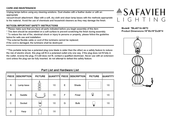 Safavieh Lighting Annistyn TBL4071A-SET2 Quick Start Manual
