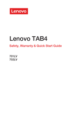 Lenovo 702LV Safety, Warranty & Quick Start Manual