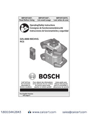 Bosch GRL4000-90CHVG Operating/Safety Instructions Manual