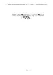 AOC LE24W254 Maintenance Service Manual