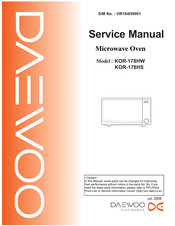 DAEWOO ELECTRONICS KOR-178HW Service Manual