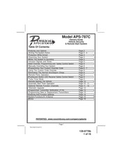 Audiovox APS-787C Owner's Manual