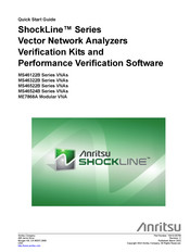 Anritsu ShockLine MS46322B Quick Start Manual