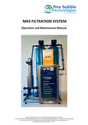 fine bubble MK3 Operation And Maintenance Manual