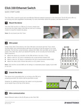 Wavetronix Click 330 Quick Start Manual