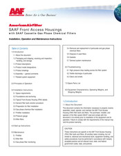 AAF FAH-202-2P-MD Installation, Operation And Maintenance Instructions