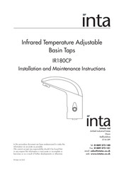 Inta IR180CP Installation And Maintenance Instructions Manual