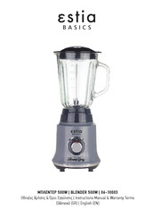 Estia Basics Aroma Grey Instruction Manual & Warranty
