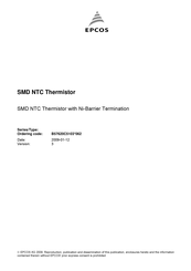 Epcos B57620C5103J062 Manual