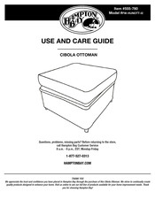 HAMPTON BAY CIBOLA FW-HUNOTT-I2 Use And Care Manual