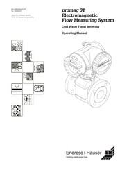 Endress+Hauser promag 31 Operating Manual