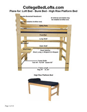 College Bed Lofts High Rise Platform Bed Manual