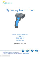 extronics iSCAN101PDF Operating Instructions Manual