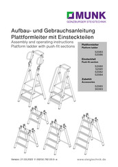 Munk 52080 Assembly And Operating Instructions Manual