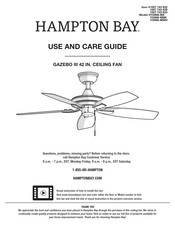 HAMPTON BAY GAZEBO III YG988-MBK Use And Care Manual
