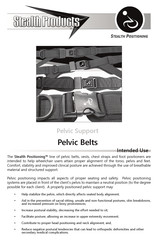 Stealth Products Stealth Positioning Pelvic Belts Manual