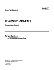 NEC IE-789801-NS-EM1 User Manual