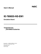 NEC IE-789835-NS-EM1 User Manual