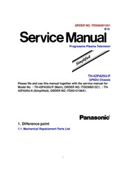 Panasonic TH-42PA20U/P Service Manual