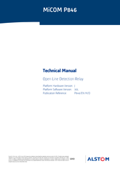 Alstom MiCOM P846 Technical Manual