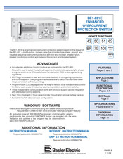 Basler BE1-851E Instruction Manual