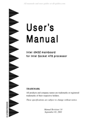 Intel i845E User Manual
