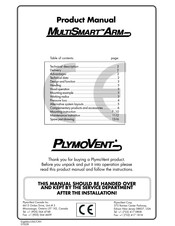 Plymovent MULTISMART ARM MSA-200-3 Product Manual