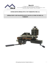 Mecal UNI MECAL VERSION Operation And Maintenance Manual