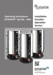 elysator 100c Operating Instructions Manual