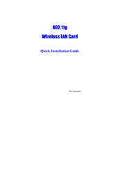 Boca Systems Wireless LAN Card M73-APO01-810 Quick Installation Manual