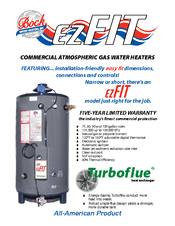 Bock Water heaters EZFIT Specifications