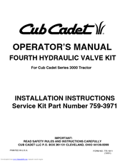 Cub Cadet 759-3971 Operator's Manual
