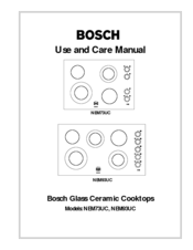 Bosch NEM73UC Use And Care Manual
