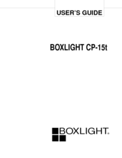 BOXLIGHT CP-15t User Manual