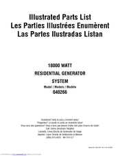 Briggs & Stratton 40266 Illustrated Parts List