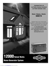 Briggs & Stratton 40273 Illustrated Parts List