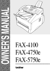 Brother Fax-4100e Manuals | ManualsLib