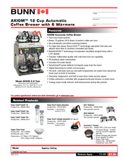 Bunn AXIOM 4/2 Twin Specification Sheet