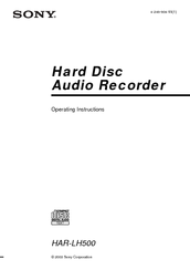 Sony HAR-LH500 Operating Instructions Manual