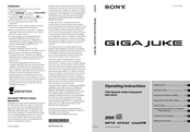 Sony Giga Juke NAC-HD1E Operating Instructions Manual