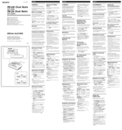 Sony Dream Machine ICF-C290L Operating Instructions