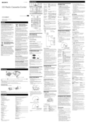Sony CFD-RG880CP Operating Instructions