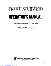 Furuno IB-782 Operator's Manual