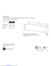 GE AE0CD14DM Dimensions And Installation Information